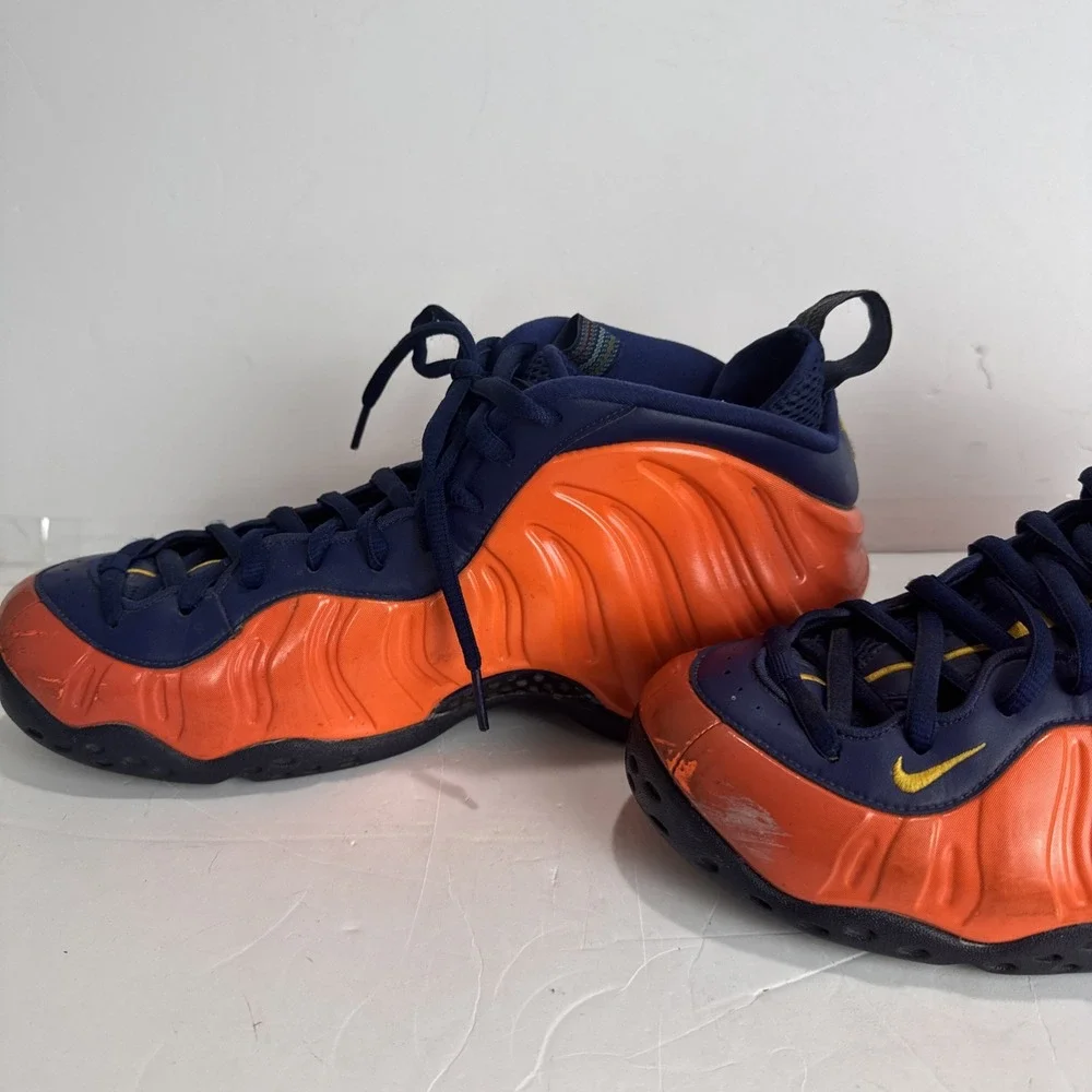 NIKE AIR FOAMPOSITE ONE BLUE VOID RUGGED‎ ORANGE CJ0303 400 SIZE 11 KNICKS